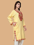 YELLOW KASHMIRI WOOLEN PHIRAN