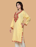 YELLOW KASHMIRI WOOLEN PHIRAN