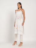 Moonlit Floral Cotton Kurti Set