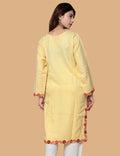 YELLOW KASHMIRI WOOLEN PHIRAN