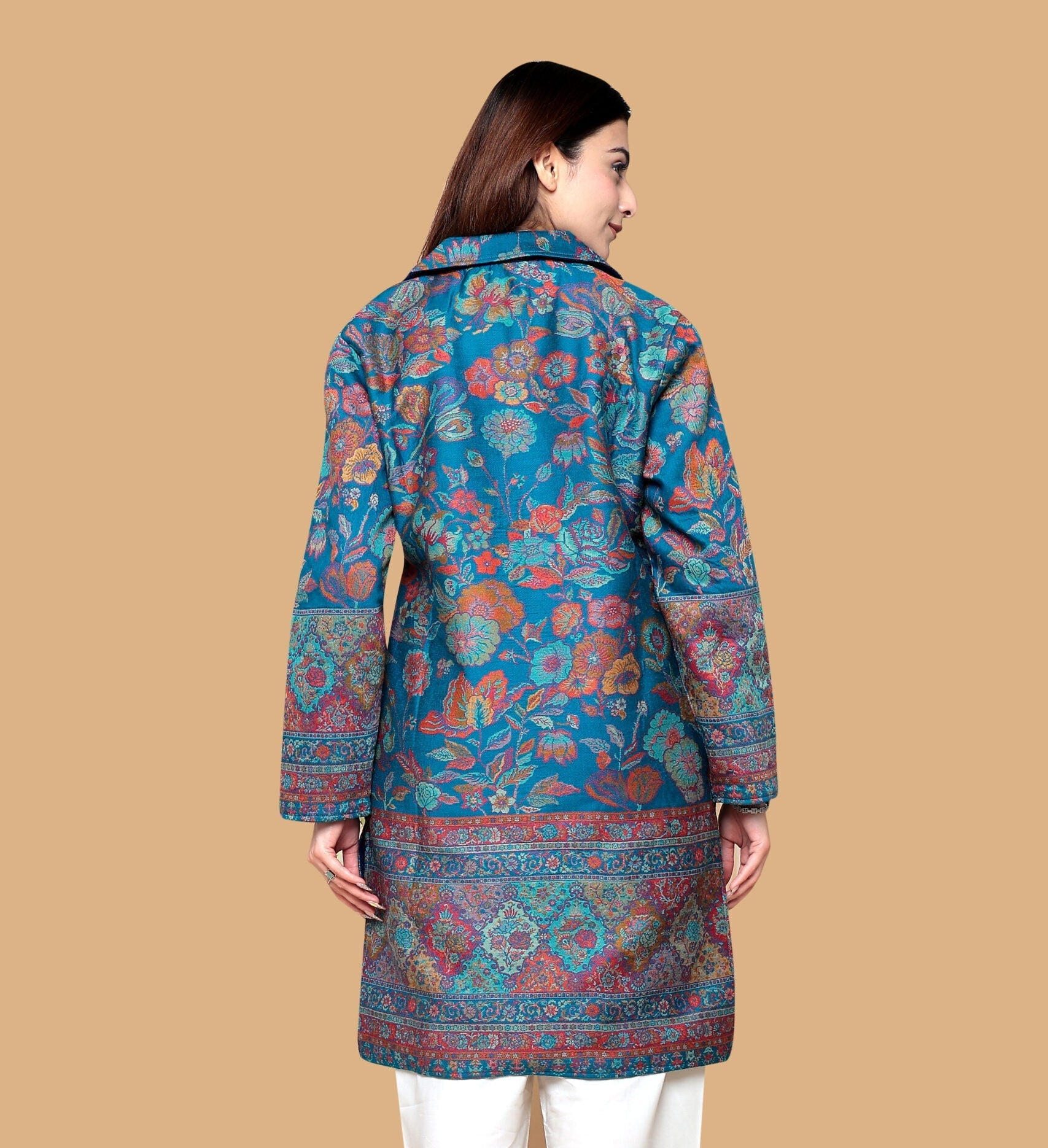 Ladies Indigo Blue Fur Coat