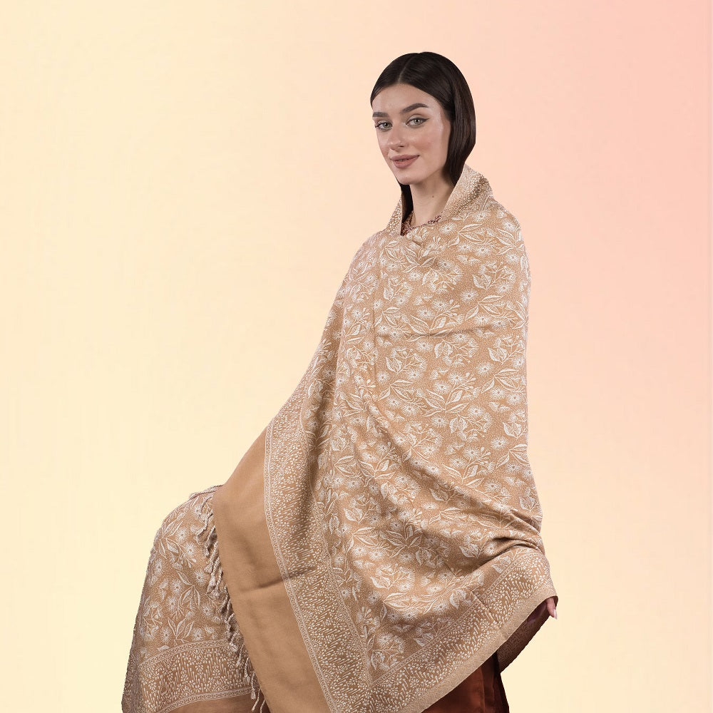 Garden of Flowers Kaani Weaving Shawl