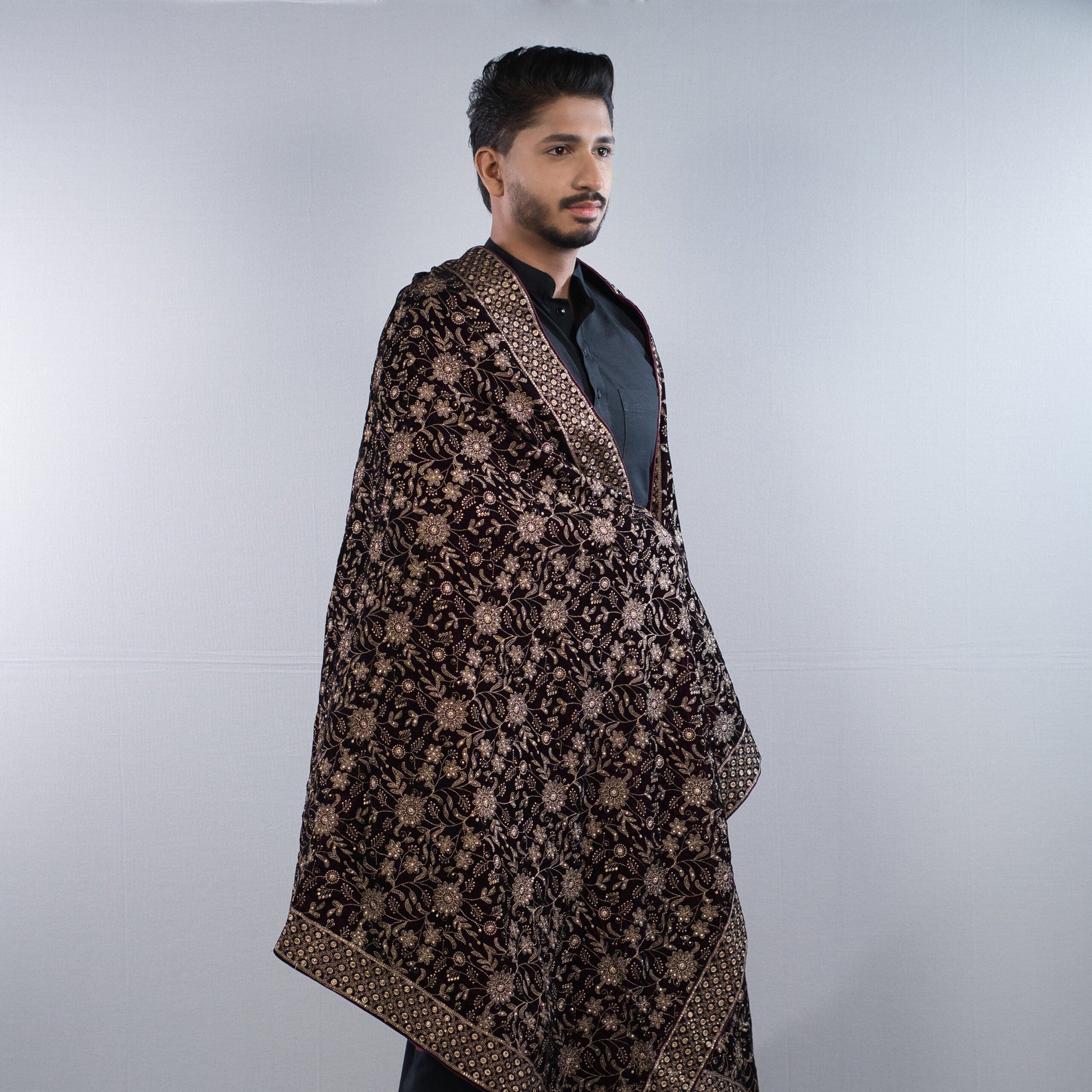 Unisex Nocturne Empress Velvet Shawl
