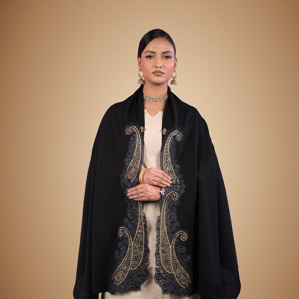 Doble Paisley Motif Cape