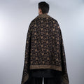 Unisex Midnight Blossom Velvet Shawl