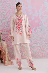 Neha x HOK in Black Multicolour Printed Lawn Cotton Kurta Set with Farsi Pants